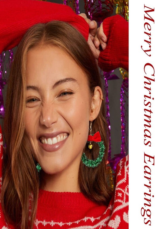 مجموعة أقراط عيد الميلاد من فانجيتيمي، 9 أزواج، للنساء، أقراط للعطلات، أقراط متدلية على شكل شجرة عيد الميلاد، أجراس، مصابيح، فيونكة، إكسسوارات مجوهرات عيد الميلاد من بابلبار - Image 2